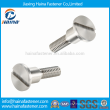 China Supplier SS304 / 316 DIN923 inoxidável parafusos de cabeça de queijo ranhurado com ombro